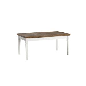 Table basse naturelle et blanche