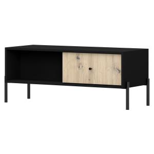 Table basse noir/aspect chêne artisan 90x60 cm