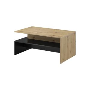 Table basse noire et naturelle