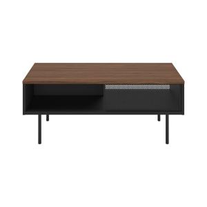 Table basse noyer et noir H40