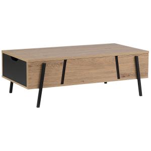 Table basse Panneau de particules bois effet clair BLACKPOOL