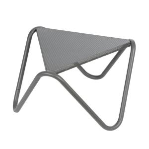 Table basse plateau micro-perforé en acier gris L57xl57xH32