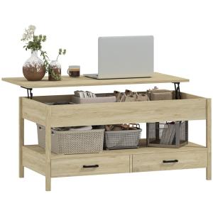 Table basse plateau relevable rectangulaire avec tiroirs ch…