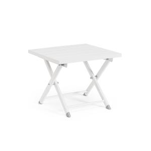 Table basse pliante de jardin en aluminium L44 blanc