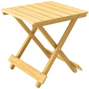 Table basse pliante dessus lattes bois massif bois naturel