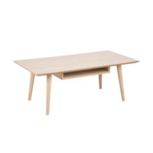Table basse rectangulaire chêne blanchi avec niche L115