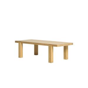 Table basse rectangulaire couleur naturelle, 120x50x35 cm