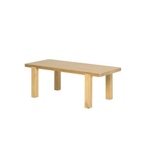 Table basse rectangulaire couleur naturelle, 120x50x42 cm