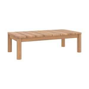Table basse rectangulaire de jardin en bois de teck massif