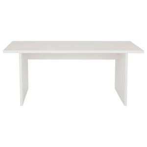 Table basse rectangulaire en bois massif, blanc