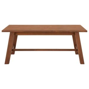 Table basse rectangulaire en bois massif, brun foncé