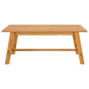 Table basse rectangulaire en bois massif, coloris naturel