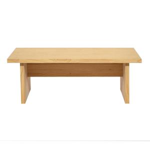Table basse rectangulaire en bois massif naturel - 100 cm