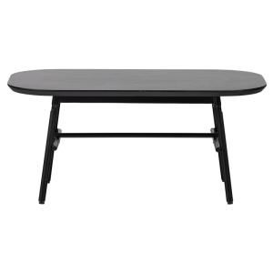 Table basse rectangulaire en bois noir 100x60cm