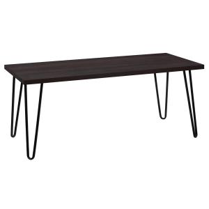 Table basse rectangulaire en effet bois espresso