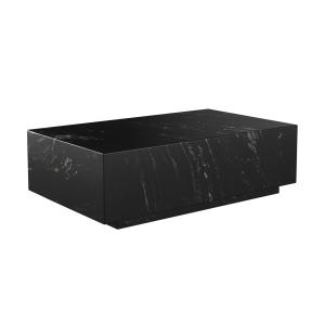 Table basse rectangulaire en marbre noir