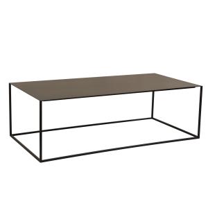 Table basse rectangulaire en métal noir