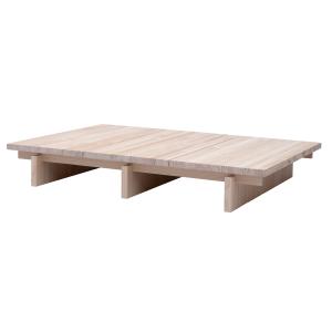 Table basse rectangulaire en pin naturel 135,2 cm et verni