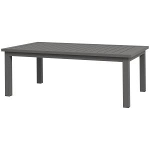 Table basse rectangulaire plateau à lattes en aluminium mar…