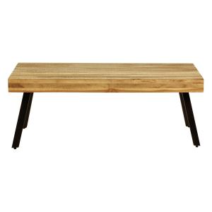 Table basse rectangulaire teck recyclé et métal 120 cm