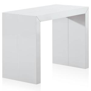 Table basse relevable blanc laqué