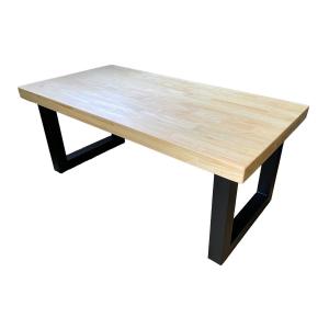 Table basse relevable bois et acier noir L120