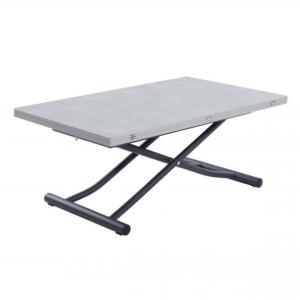 Table basse relevable extensible gris 110 x 70/140 x 25/75…