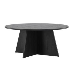 Table basse ronde 100cm en bois noir