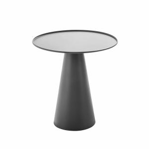 Table basse ronde 50 cm en acier gris anthracite