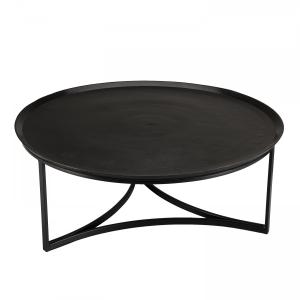 Table basse ronde aluminium noir D99