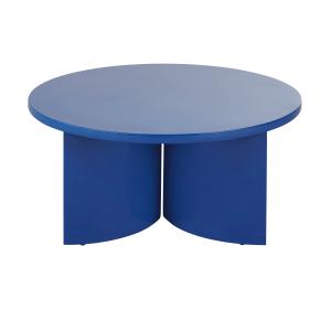 Table basse ronde bleue