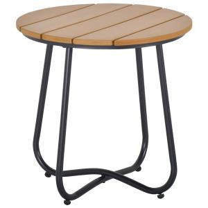 Table basse ronde d'appoint en acier marron