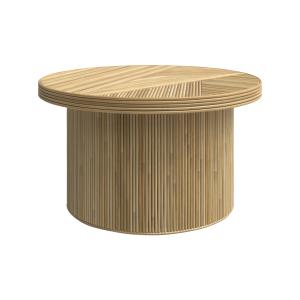 Table basse ronde D80 cm en rotin naturel