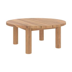 Table basse ronde de jardin en bois de teck massif D80 cm