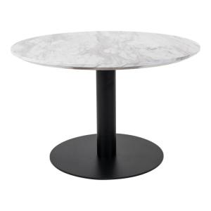 Table basse ronde effet marbre 70cm noir