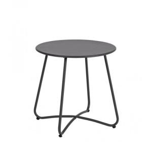 Table basse ronde en acier anthracite