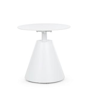 Table basse ronde en aluminium blanc