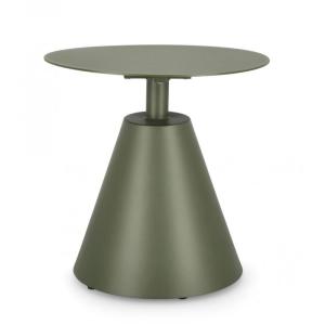 Table basse ronde en aluminium vert