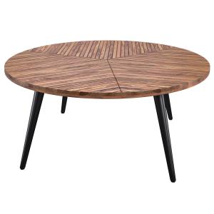 Table basse ronde en bois d'acacia D80 cm