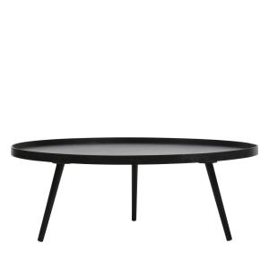 Table basse ronde en bois D100cm noir