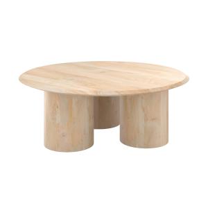 Table basse ronde en bois de manguier D90 cm - Sacha