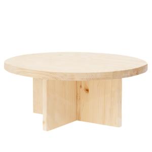 Table basse ronde en bois de sapin naturel Ø60x33,2cm