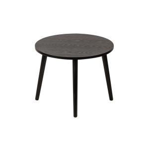 Table basse ronde en bois - diamètre 50 cm - Noir