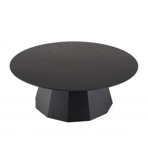 Table basse ronde noire 90x90cm