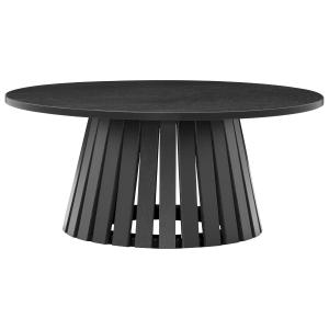 Table basse ronde style scandinave 80cm noire