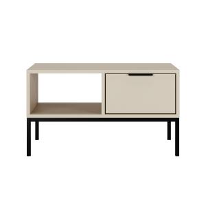 Table basse stratifiés, acier, aluminium beige 80cm