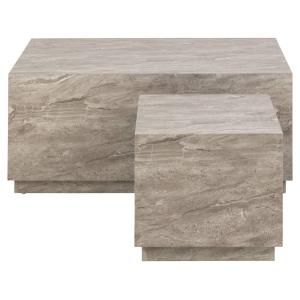 Table basse style contemporain 100 cm gris