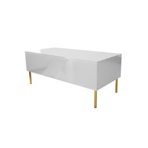 Table basse style contemporain 120 cm blanc / doré
