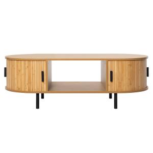 Table basse style contemporain 120 cm bois / noir