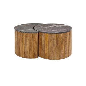 Table basse style contemporain 62 cm noir / bois